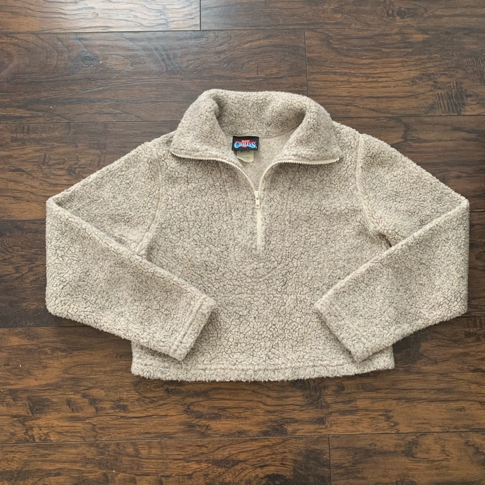 Vintage Deep Zip Cropped Sherpa